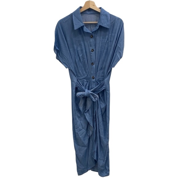 Cupshe Light Blue Long Sleeve Dress - Picture 1 of 10